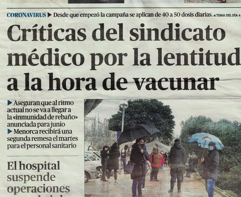 La semana que viene empieza la vacunación a los sanitarios en las I Balears