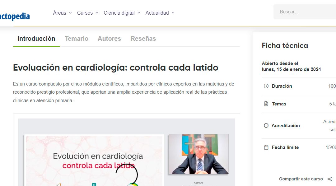 CURSO “Evolución en Cardiología, controla cada latido”
